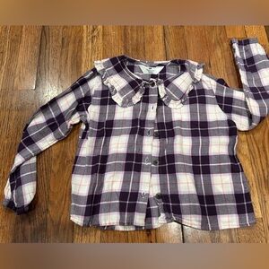 H&M Kids Plaid Shirt in Purple and Pink